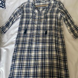 Madewell xxs long sleeve plaid dress